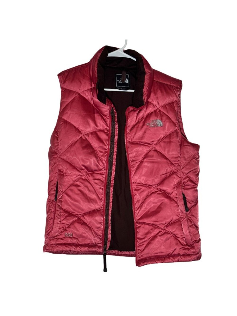 The North Face 550 Goose Down Puffer Vest Women's Size Medium in Red - EUC!